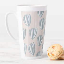 Caneca De Café Latte Tigela de Chili Tulipas Praianas