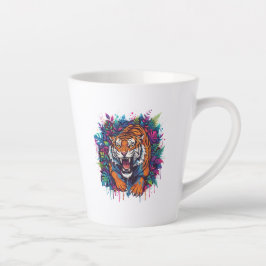 Caneca De Café Latte Tigre