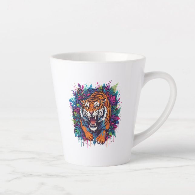 Caneca De Café Latte Tigre (Direita)