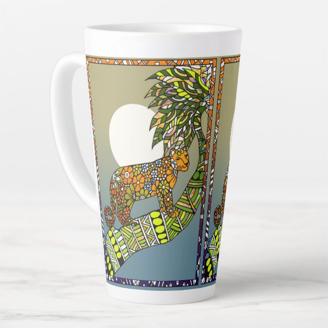 Caneca De Café Latte Tigre (Ângulo esquerdo)
