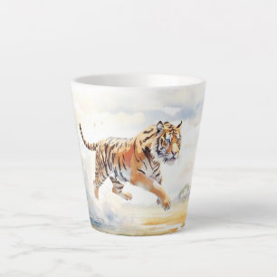 Caneca De Café Latte Tigre na Ação 2