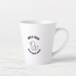 Caneca De Café Latte Tio pato Quack Quack Quack