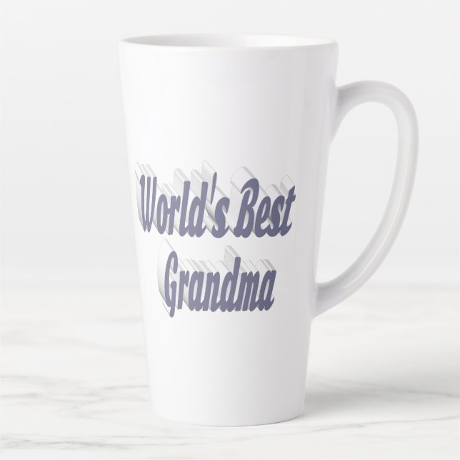 Caneca De Café Latte Típica da vovó cinza (Direita)
