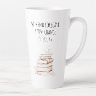 Caneca De Café Latte Tipografia de Amante de Livros