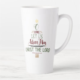 Caneca De Café Latte Tipografia de Carol no Natal Russo