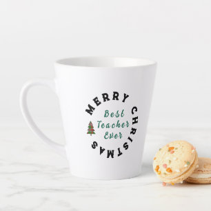 Caneca De Café Latte Tipografia de Citação de Apreciação de Professor d
