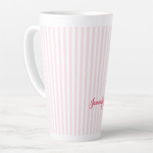 Caneca De Café Latte Tipografia Elegante Triturada A Rosa Moderna Monog