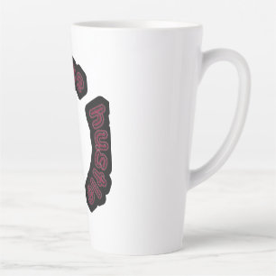 Caneca De Café Latte Tipografia repetitiva do Café Hustle