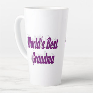 Caneca De Café Latte Tipografia roxa da Vovó