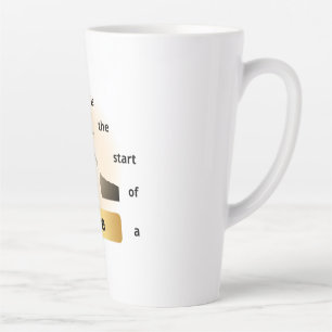 Caneca De Café Latte "Toda Queda é o Início de uma Ascensão – Salto de 