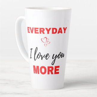 Caneca De Café Latte Todo Dia Eu Te Amo Mais Preto