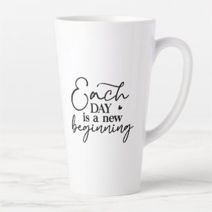Caneca De Café Latte Todos Os Dias É Uma Nova Caneca De Latte Começo