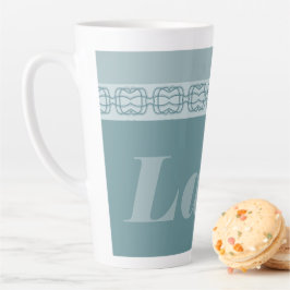 Caneca De Café Latte Tons de Azul