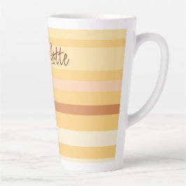 Caneca De Café Latte Toques de bege de Na moda de Nome