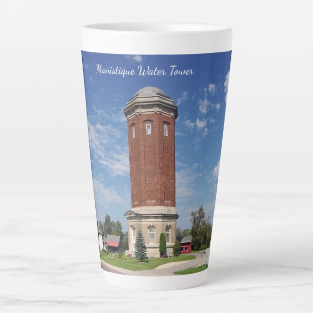 Caneca De Café Latte Torre de água manística (Frente)