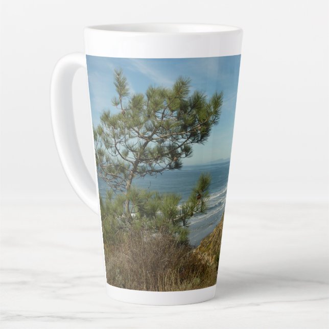 Caneca De Café Latte Torrey Pine e California Costeira Paisagem (Ângulo esquerdo)