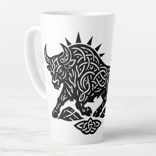 Caneca De Café Latte Touro Sigilo do Touro — Tatuagem do Zodíaco Terres