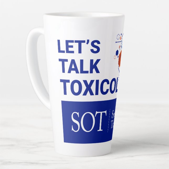 Caneca De Café Latte Toxicologia de 17 oz para Vamos de Mug (Ângulo esquerdo)