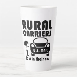 Caneca De Café Latte Trabalhadores Postais Rurais Fazem Isso No Seu Car