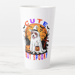 Caneca De Café Latte Trabalho de arte De Cachorro Bonito De Halloween P