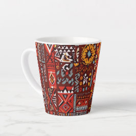 Caneca De Café Latte trabalho de arte de superfície geométrica de abstr