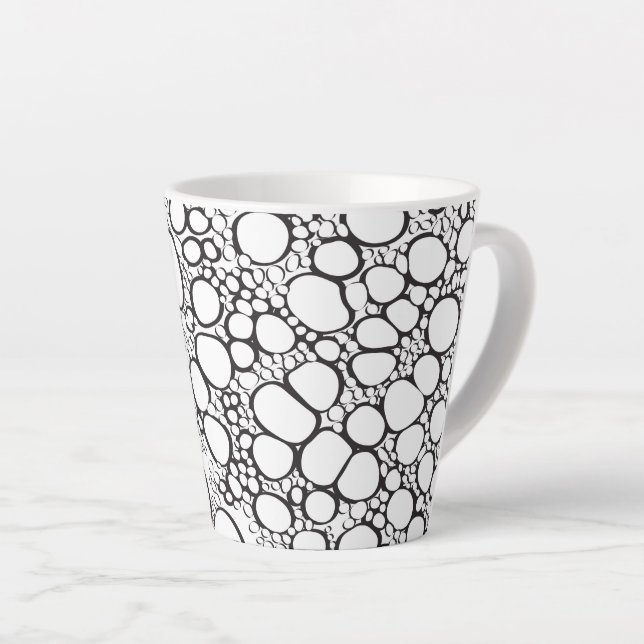Caneca De Café Latte Trabalho digital abstrato 10 (Ângulo direito)