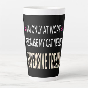 Caneca De Café Latte Trabalho Divertido Porque Meu Gato Precisa de Gulo