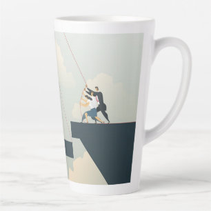 Caneca De Café Latte Trabalho em equipe de negócios