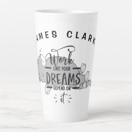 Caneca De Café Latte Trabalho Personalizado Como Seus Sonhos Depende De