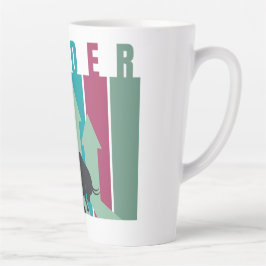 Caneca De Café Latte Trader em mercado em alta | Design simples 