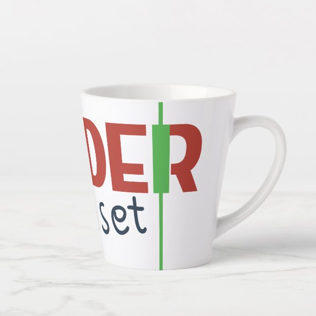 Caneca De Café Latte Trader Mindset – Discipline, Focus, Trading Psycho (Direita)