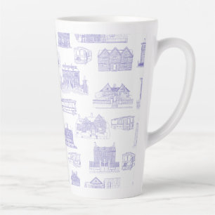 Caneca De Café Latte Trama de Torre de Salem Histórica