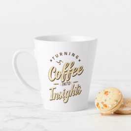 Caneca De Café Latte Transformando Café em Humor de Dados Insights