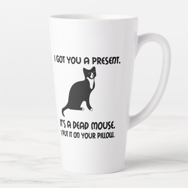 Caneca De Café Latte Travesseiro de Mouse de Morto Cat (Direita)