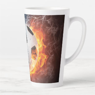 Caneca De Café Latte Travesseiro decorativo de futebol/futebol