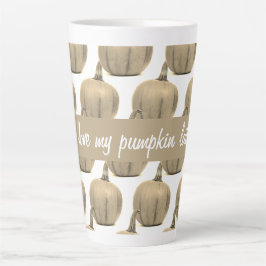 Caneca De Café Latte Trendent Ouro Pumpkin I Love My My