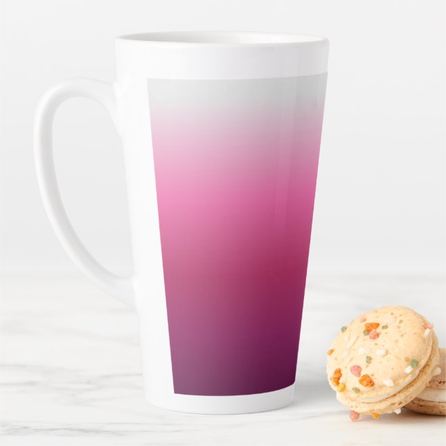 Caneca De Café Latte trendy magenta maroon marsala burgundy ombre (In Situ)