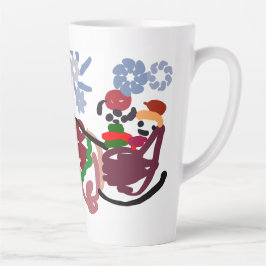 Caneca De Café Latte Trenó de inverno