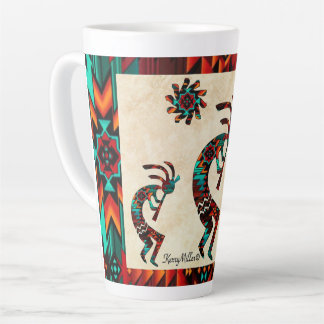Caneca De Café Latte Três Southwest Kokopelli Latte Mug