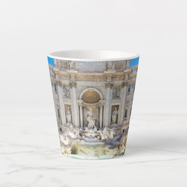 Caneca De Café Latte Trevi fountain (Frente)