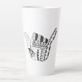 Caneca De Café Latte Tribal, Surf