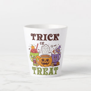 Caneca De Café Latte Trick Ou Trate O Café