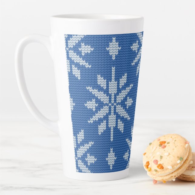 Caneca De Café Latte Tricô de Neve (In Situ)