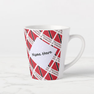 Caneca De Café Latte Trinidad Tobago Bandeira Trinitense Personalizada