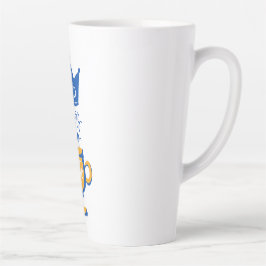 Caneca De Café Latte Troféu de coroa e campeão do Pai 🎖️ - Pai Na moda