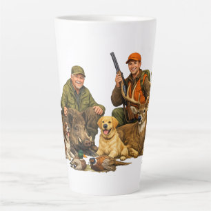 Caneca De Café Latte Troféus de caça com cães presente para caçador ao