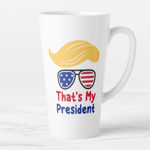 Caneca De Café Latte Trump 47 - Esse é o meu presidente