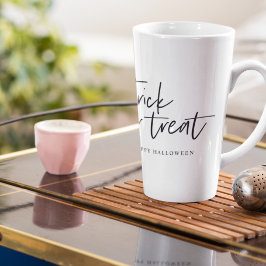 Caneca De Café Latte Truque E Tratamento Mínimos Modernos | Feliz Dia d