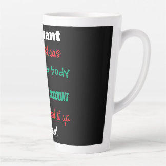 Caneca De Café Latte Tudo o que eu quero - Caneca de Latte Grande
