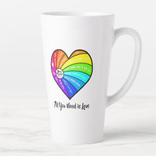 Caneca De Café Latte Tudo o que Você Precisa é Amor